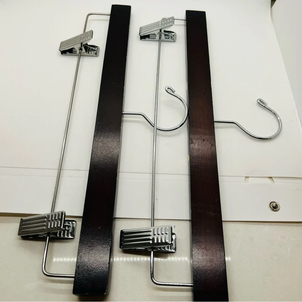 2/$12 NWT Walnut TWO Wooden Skirt/Pant Hangers